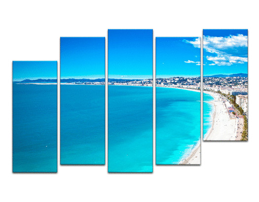 Панорамный вид на побережье Ниццы