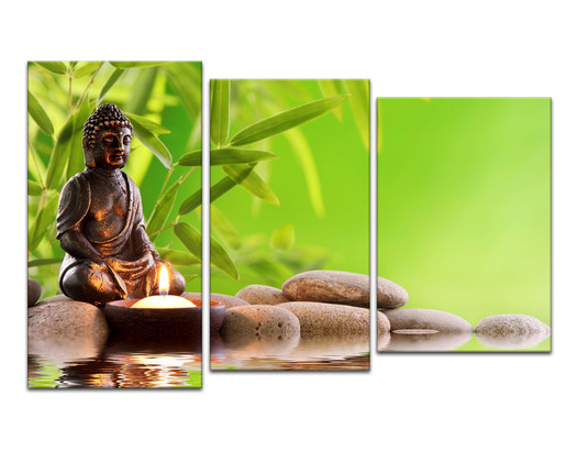 Горящая свеча и медитация Будды